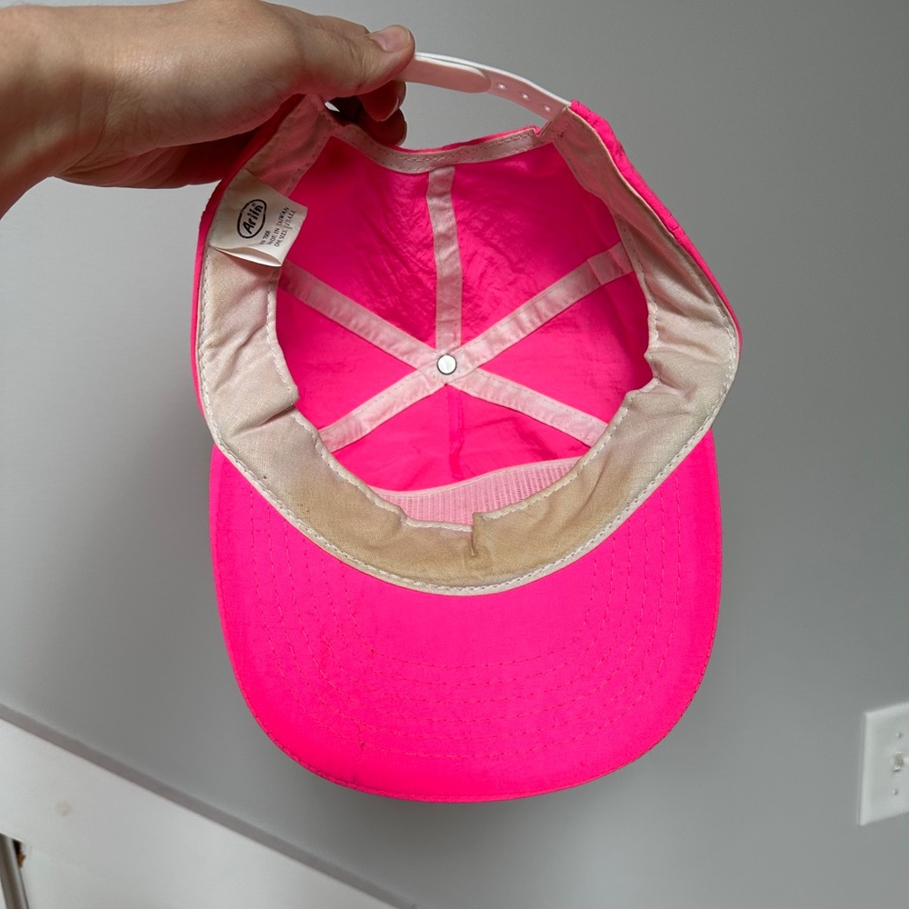 Vintage Eclectic Grandpa 80s Worlds Greatest Grandpa Neon Pink Hat - Picture 5 of 7